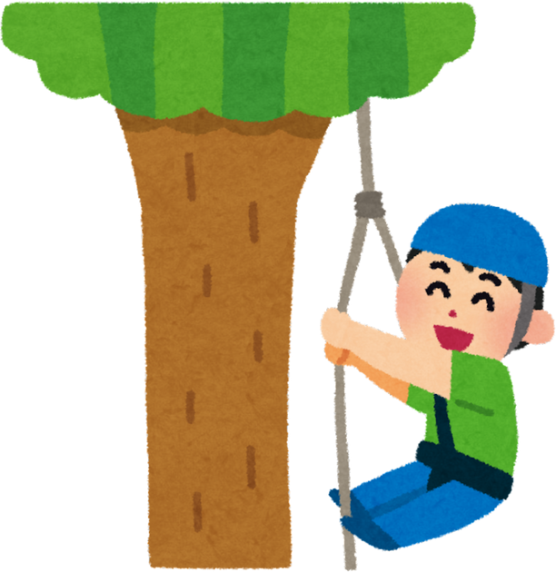 Illustration of a Boy Enjoying Tree Climbing